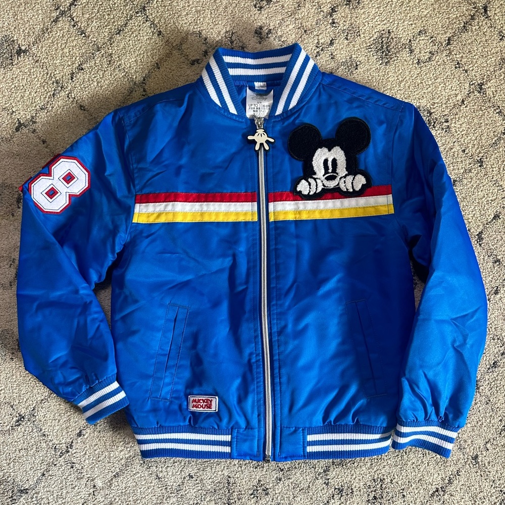 Disney Mickey Mouse Unisex Varsity Jacket Size 5/6